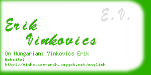 erik vinkovics business card